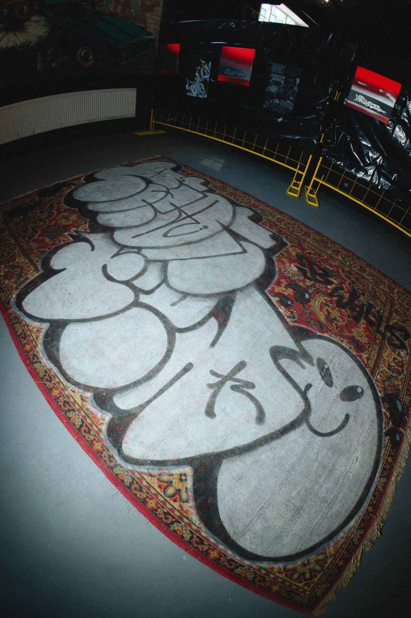 Floor artwork in the B-Walls 2026 space